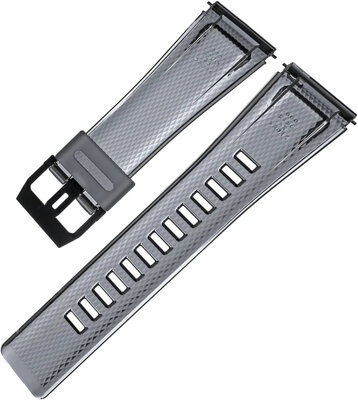 Каишка за Casio G-Shock, пластмасова, сива, с черна катарама (за модели GA-2000SKE)