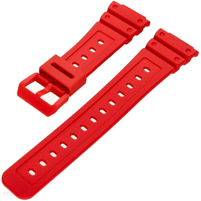 Каишка за Casio, смола, червена, червена катарама (за модел GA-2100)