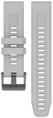 QuickFit каишка 26 мм, силиконова, светлосива, черна катарама (Garmin Fenix 7X/6X/5X, Tactix и др.)