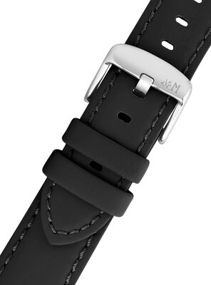 Кожена каишка Morellato Capri 5761D82.019 L, черна, рециклиран материал