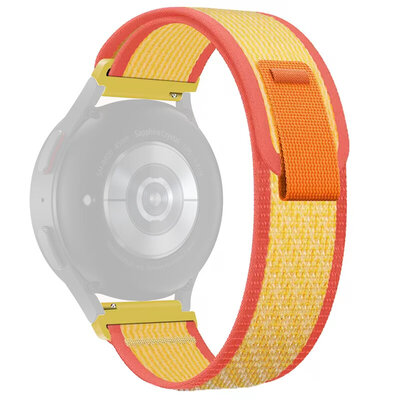 Каишка за бързо освобождаване 22 мм, найлон, оранжева, велкро (Garmin Venu 3, Forerunner 265, Vívoactive 4 и др.)