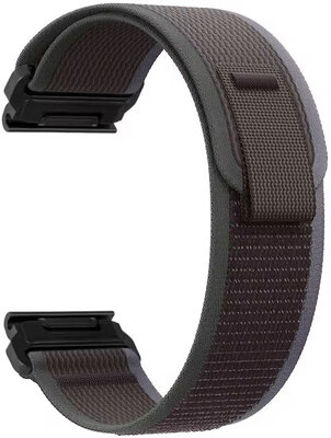 Каишка QuickFit 26 мм, найлон, черно-зелена, велкро (Garmin Fenix 7X/6X/5X, Tactix и др.)