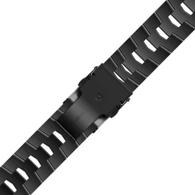 Верижка от неръждаема стомана Ricardo 22mm (за Garmin Fenix 8/7/6 (47mm), Epix 2 и др.), черна V2, QuickFit