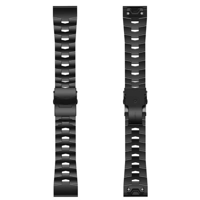 Верижка от неръждаема стомана Ricardo 22mm (за Garmin Fenix 8/7/6 (47mm), Epix 2 и др.), черна V2, QuickFit