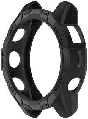 Защитен капак за Garmin Fenix 7 (47 мм), пластмасов, черен