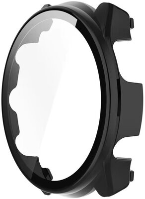 Защитен капак (за Garmin Forerunner 965), пластмасов, черен + стъкло