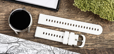 силиконова каишка Ricardo 18mm (за Garmin Venu 2S, Vívoactive 4S, Forerunner 265S, Venu 3S и др.), бяла V1, Quick Release
