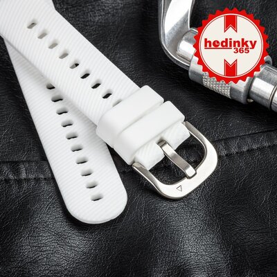 Силиконова каишка Ricardo Marmolada 18mm, White, Quick Release