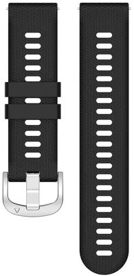 Силиконова каишка Ricardo 18mm (за Garmin Venu 2S, Vívoactive 4S, Forerunner 265S, Venu 3S и др.), черна V1, Quick Release