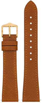 Кожена каишка Hirsch Giffone M 01875170-1, кафява, телешка кожа, дължина M, Quick Release