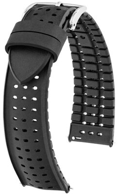 каучукова каишка Hirsch NYAD L 0925099050-2, черна, естествен каучук, дължина L, Quick Release