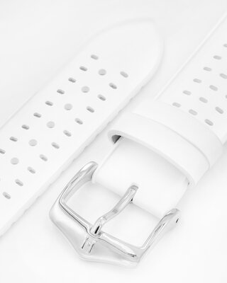 каучукова каишка Hirsch NYAD M 0920099100-2, бяла, естествен каучук, дължина M, Quick Release