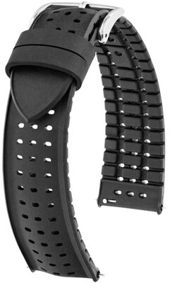 каучукова каишка Hirsch NYAD M 0925099150-2, черна, естествен каучук, дължина M, Quick Release