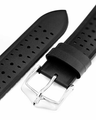 каучукова каишка Hirsch NYAD M 0925099150-2, черна, естествен каучук, дължина M, Quick Release