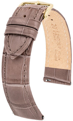 Сиво-кафява кожена каишка Hirsch Duke M 01028137-1 (телешка)
