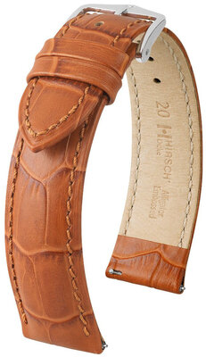 Кожена каишка Hirsch Duke S 01028375-1, кафява, телешка кожа, скъсена дължина