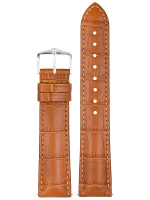 Кожена каишка Hirsch Duke S 01028375-1, кафява, телешка кожа, дължина S, Quick Release