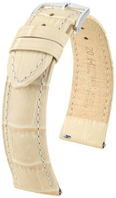 Бежова кожена каишка Hirsch Duke S 01028390-1 (Teletina)