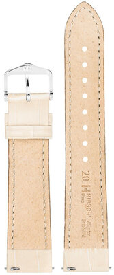 Кожена каишка Hirsch Duke S 01028390-1, бежова, телешка кожа, дължина S, Quick Release