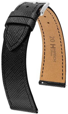Черна кожена каишка Hirsch Giffone L 01875150-2 (Teletina)