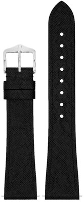 Кожена каишка Hirsch Giffone M 01875150-2, черна, телешка кожа, дължина M, Quick Release