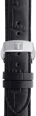 Кожена каишка Tissot T852.013.405 19mm, черна, Quick Release