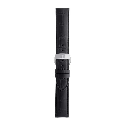 Кожена каишка Tissot T852.013.405 19mm, черна, Quick Release