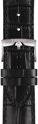 Черна кожена каишка Tissot T852.041.653