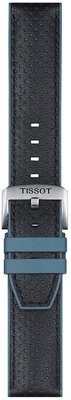 кожена каишка Tissot T852.046.785 22mm, черен, Quick Release