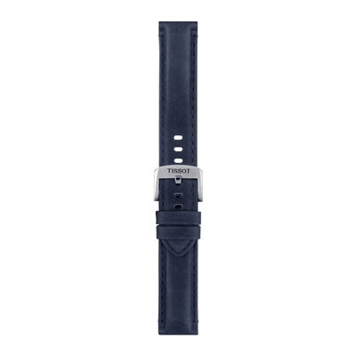 кожена каишка Tissot T852.046.831 20mm, син, Quick Release