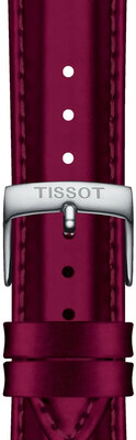 Кожена каишка Tissot T852.048.152 в цвят бордо