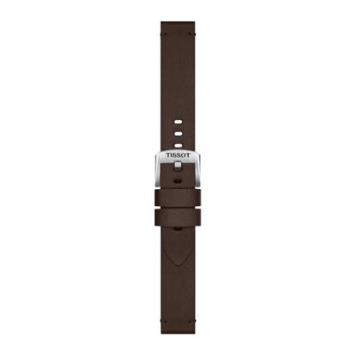 Кожена каишка Tissot T852.048.211 18mm, кафява, Quick Release