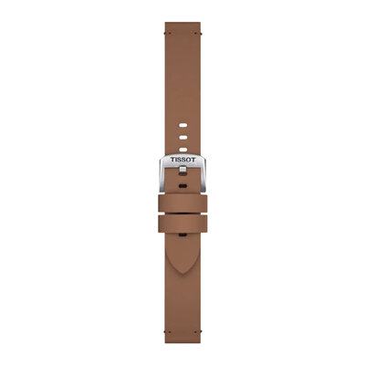 Кожена каишка Tissot T852.048.213 18mm, кафява, Quick Release