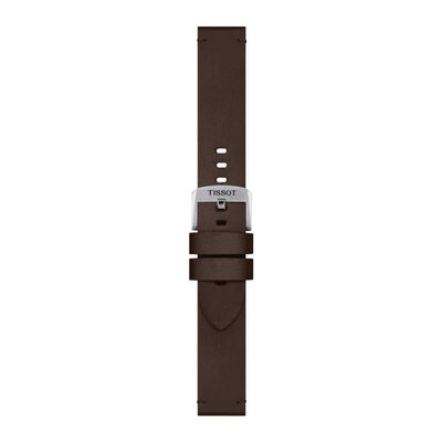 Кожена каишка Tissot T852.048.215 20mm, кафява, Quick Release