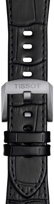 Черна кожена каишка Tissot T852.049.415 за Tissot PRX 42mm