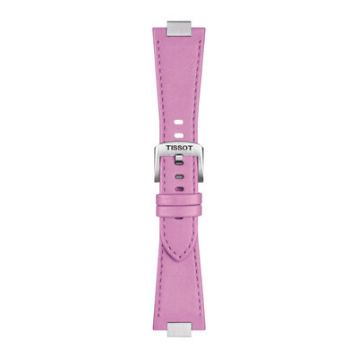 Кожена каишка Tissot T852.049.546 (за модел Tissot PRX 35mm), розова, Quick Release
