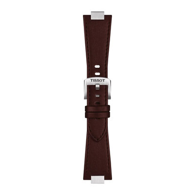 Кожена каишка Tissot T852.049.548 (за модел Tissot PRX 35mm), кафява, Quick Release