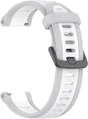 Ricardo 18 мм силиконова каишка (Garmin Venu 2S, Vívoactive 4S, Forerunner 265S, Venu 3S и др.), бяла, бързо освобождаване