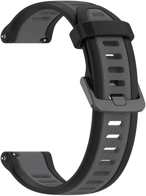 Ricardo 18 мм силиконова каишка (Garmin Venu 2S, Vívoactive 4S, Forerunner 265S, Venu 3S и др.), черна, бързо освобождаване