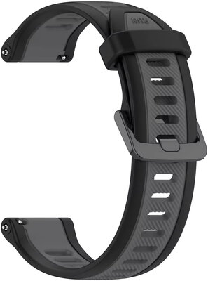 Силиконова каишка Ricardo 20 мм (Garmin Venu, Venu Sq, Venu Sq 2, Venu 2 plus и др.), черна, бързо освобождаване