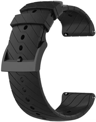Силиконова каишка Ricardo 24 мм (за Suunto), черна, Quick Release