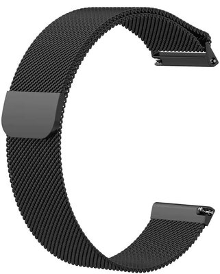 Ricardo стоманена гривна 20 мм (за Garmin Fenix 7S, Epix 2, 42 мм и др.), черна, QuickFit