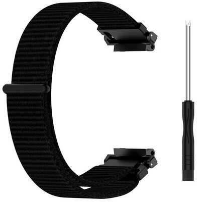 найлонова каишка Ricardo Ravascletto (за Amazfit T-Rex 2), Black, Quick Release, + аксесоари за смяна, 261114