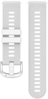 Силиконова каишка Ricardo 20 мм (за Garmin Forerunner 165 и др.), бяла, бързо освобождаване