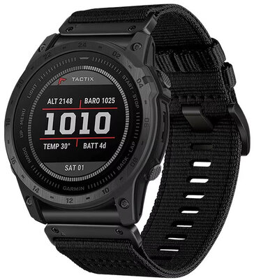 Текстилна каишка Ricardo 22 мм (за Garmin Fenix 8/7/6 (47 мм), Epix 2 и др.), черна, QuickFit