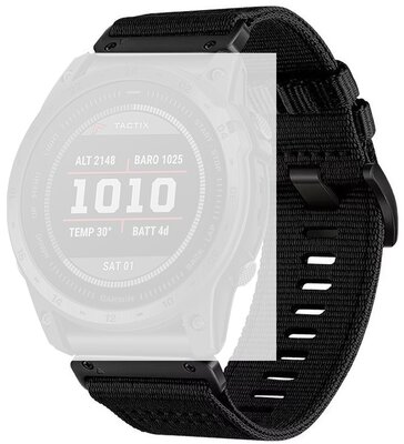 Текстилна каишка Ricardo 22mm (pro Garmin Fenix 8/7/6 (47mm), Epix 2 aj.), черен, QuickFit