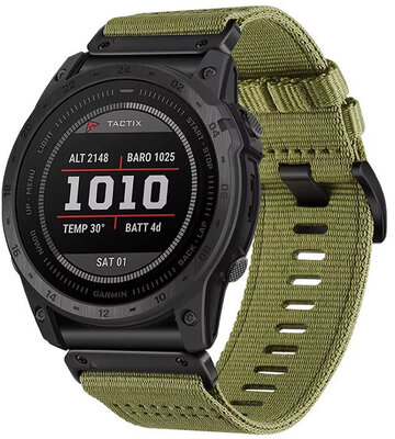 Текстилна каишка Ricardo 26 мм (за Garmin Fenix 8/7X/6X (51 мм), Tactix и др.), зелена, QuickFit