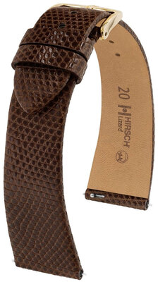 Кожена каишка Hirsch Lizard L 01866010-1, кафява, гущерова кожа
