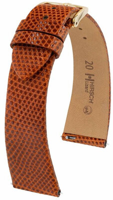 Кожена каишка Hirsch Lizard L 01866070-1, кафява, гущерова кожа
