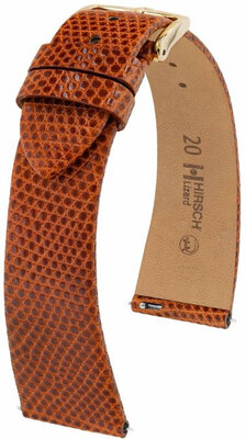 Кожена каишка Hirsch Lizard M 01866170-1, кафява, гущерова кожа